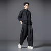 PINLI品立2025秋季新款宽松立领套头纯色卫衣可收缩下摆上衣男潮B253109097 商品缩略图4