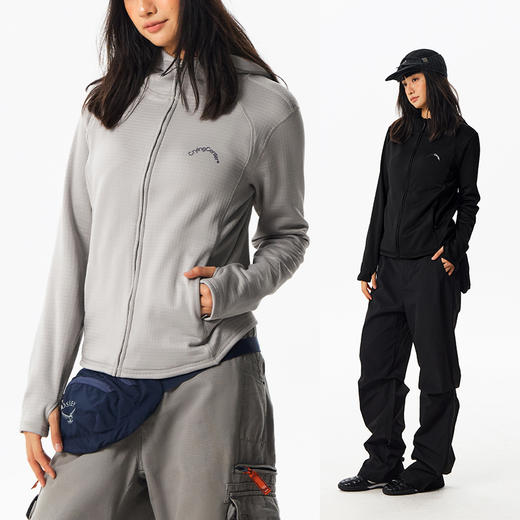 CryingCenter 连帽修身抓绒长袖 秋冬内胆卫衣 男女款 哭喊中心 商品图2