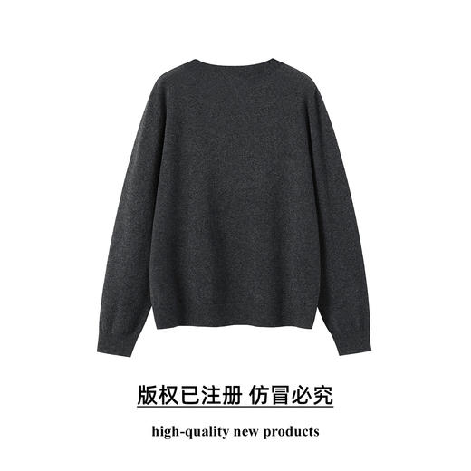 奢姿大码女装2025秋季减龄圆领钉钻针织衫胖妹妹时尚简约百搭毛衣9653653812 商品图1