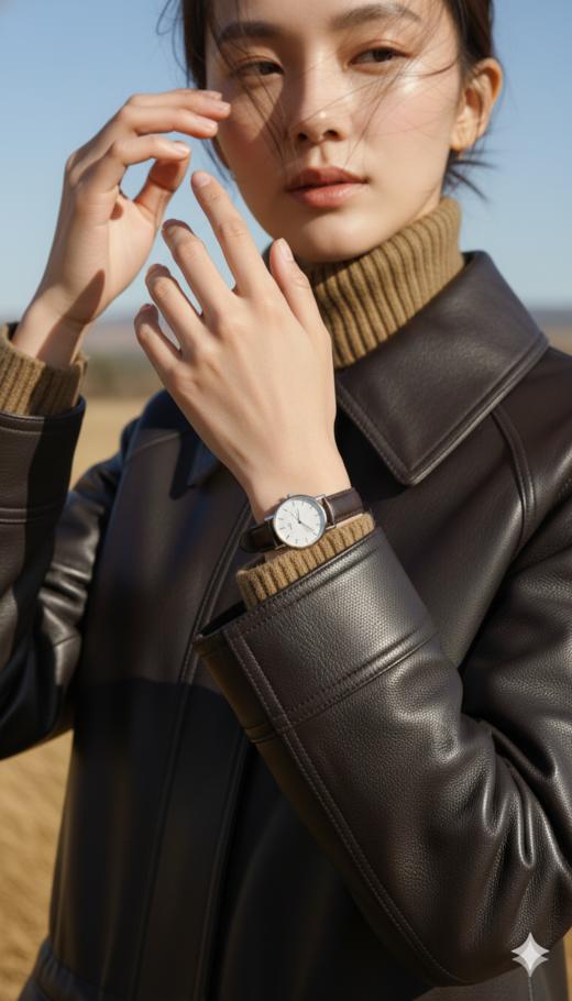 抽褶收腰翻领美式插肩袖外套 商品图4