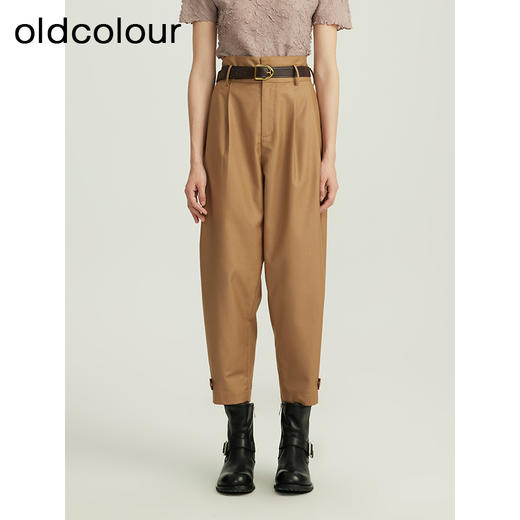 oldcolour秋季新品多色时尚高腰通勤宽松遮肉长裤女Q310704A1 商品图3