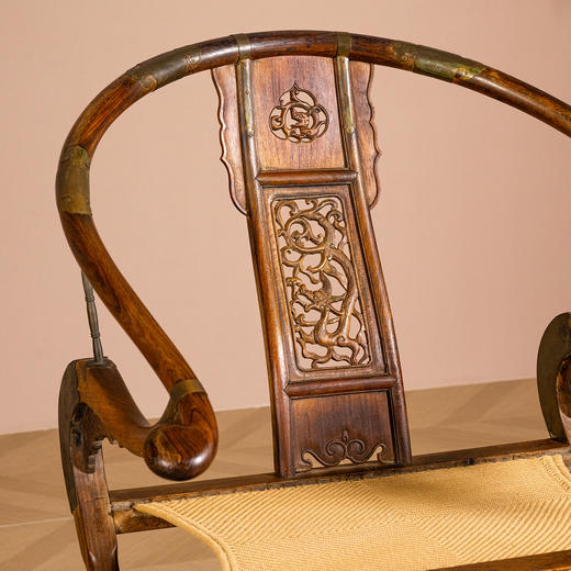 清	黄花梨透雕螭龙纹交椅 商品图1
