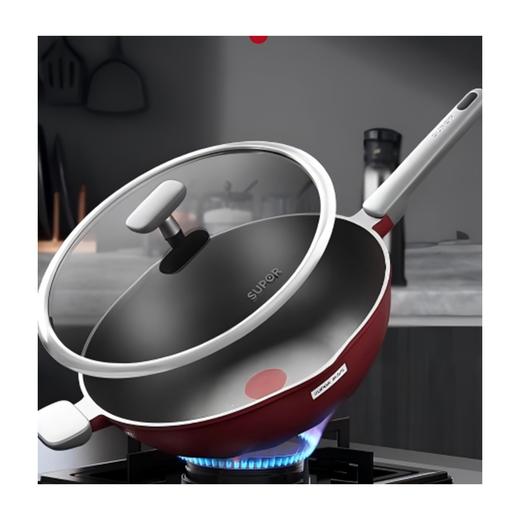 苏泊尔32cm火红点晶铸系列钛磨力不粘炒锅NC32WA3 商品图0