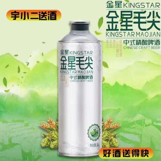 【中式茶啤】金星信阳毛尖中式精酿啤酒 原麦汁浓度12°P酒精度4.1%vol 1L*1 商品图0