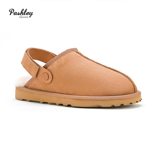 【梅花出品】羊皮毛一体平底低帮圆头软底拖鞋HZ003 商品图2