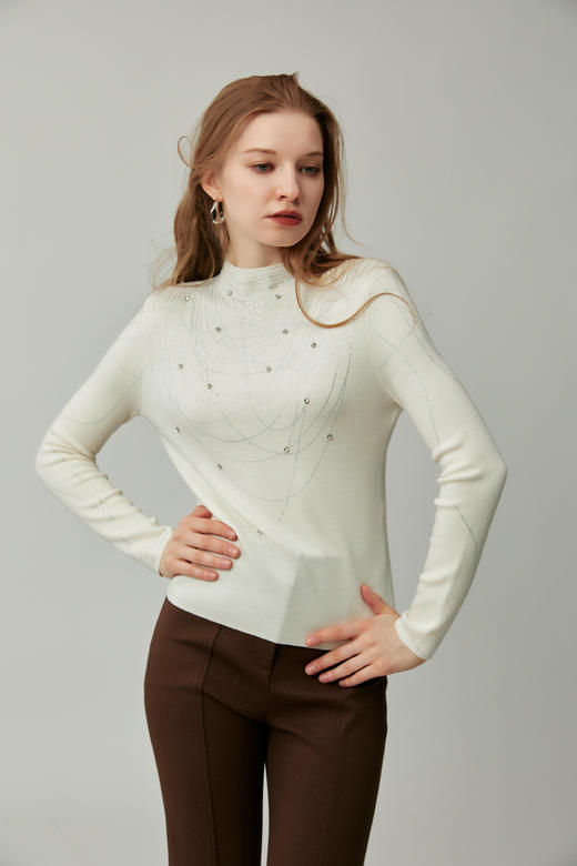 SAFICOO 时尚气质 修身不紧绷毛织衫 商品图0