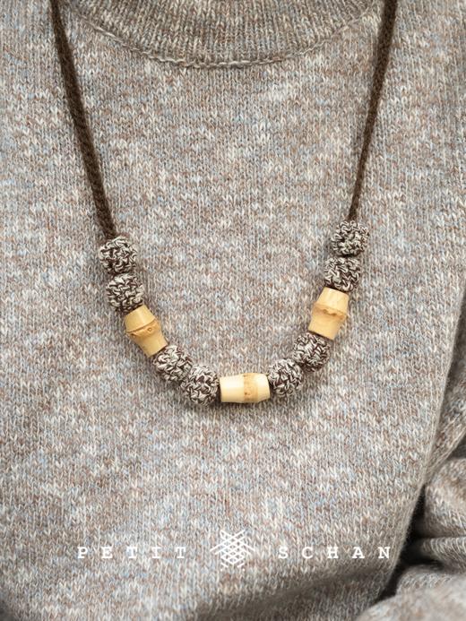 2500积分兑换 PETIT SCHAN小闪 绕指柔 美丽诺羊毛长绒棉手编项链 商品图2