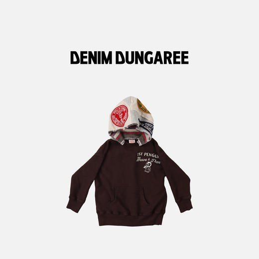 日本DD童装 DENIM DUNGAREE 企鹅 PENNIE 复古徽章派克帽衫卫衣 商品图2