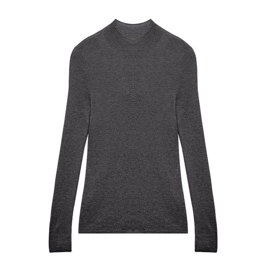 半高领抽条针织衫 | ESPRESSO衣尚 前中移针EAF603021S 商品图4