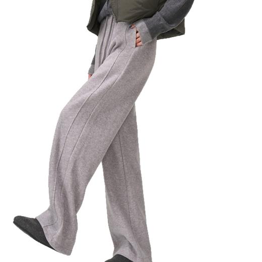 丁摩 【羊毛蚕丝裤】冬新特厚羊毛蚕丝加绒加厚女装保暖休闲阔腿长裤子5ZF-c2501 商品图4