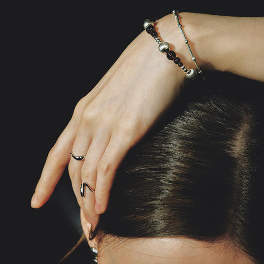 【秋冬新款】alodia.co 品牌直发 茶趣琥珀琉光茶晶手链 可露丽棕猫眼珠设计款925银礼物小众弹力绳 商品图2