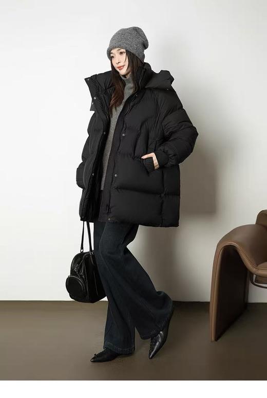 A02品牌【泡芙羽绒】超保暖！！蓬松款！大绒朵压胶工艺中款羽绒服519-喜出 商品图2