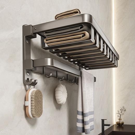 6135米诺斯加厚浴巾架60cm	枪灰 商品图1