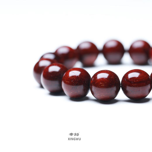 【青山特惠】1.5*15颗4星略带金星小叶紫檀手串 t20 商品图1