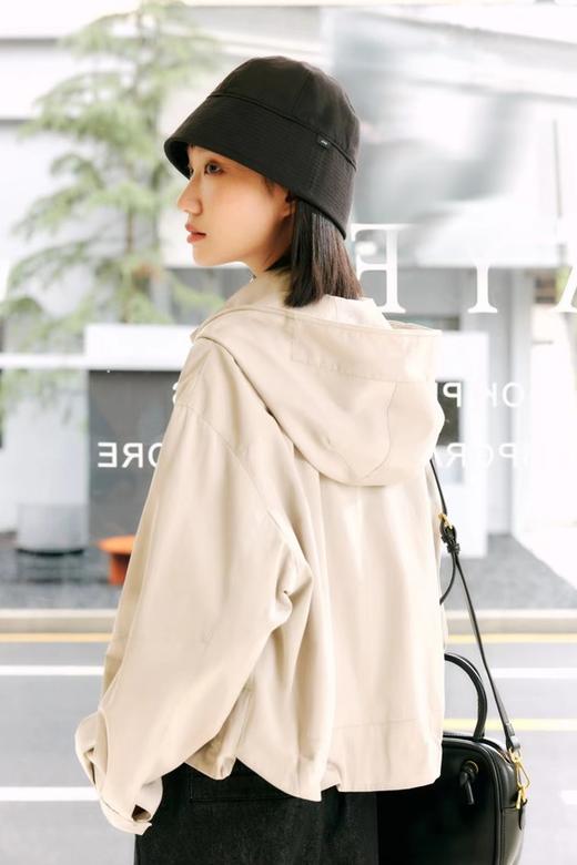 LNNNS 简约米色短款连帽外套 20962 商品图5