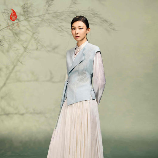 上久楷宋锦新中式轻奢女式马甲 夏五吟梅图 CY1045205012 商品图2