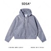 25157SDSA秋冬新款痞帅男装韩版简约纯色烫钻抽绳拉链连帽卫衣百搭时尚 商品缩略图1