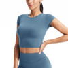 跃牌【颜值有理】系列 瑜伽服运动上衣女正肩紧身纯色健身短款露脐休闲短袖T恤B-XL38+YK1339 商品缩略图3