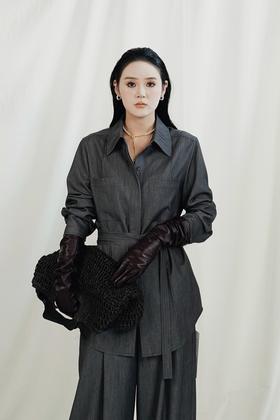 SIA SAYLOR 韩系立领通勤长袖衬衣 21129