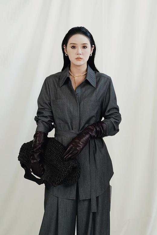 SIA SAYLOR 韩系立领通勤长袖衬衣 21129 商品图0