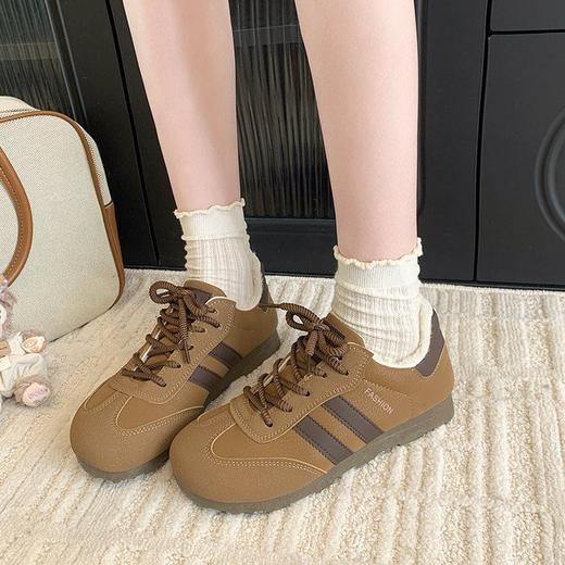 【YW】无忧购加绒保暖秋冬季时尚德训女鞋百搭休闲运动板鞋0796（截单后3-5天发货） 商品图1