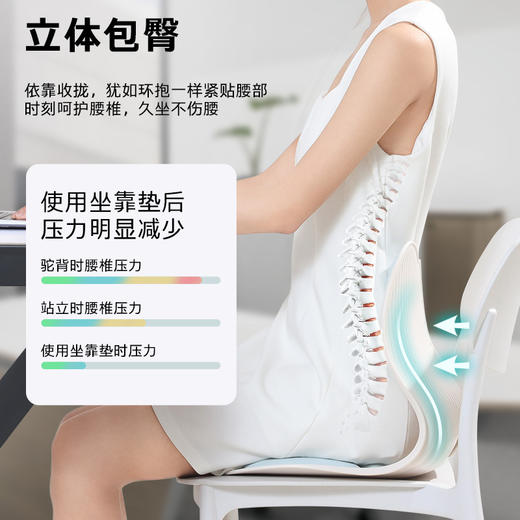 人体工学护腰坐垫护腰坐姿椅加大版久坐不累办公室靠背一体矫姿椅 商品图1