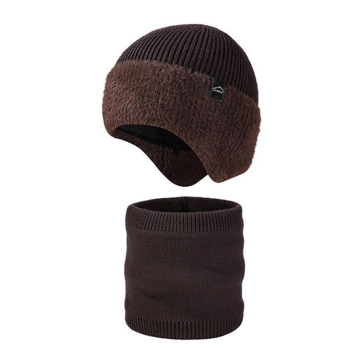 雀说 冬天新款耳包护脸加绒针织帽子围脖套件-M3691 商品图2