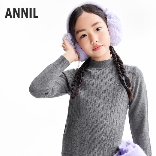 【实体店同款】女童长袖针织衫冬季新款安奈儿童装AG544057 商品图1