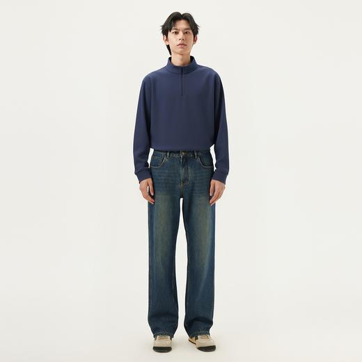 gxg.jeans男装 多色基础打底宽松半开襟长袖T恤男士 25年秋热卖 商品图3