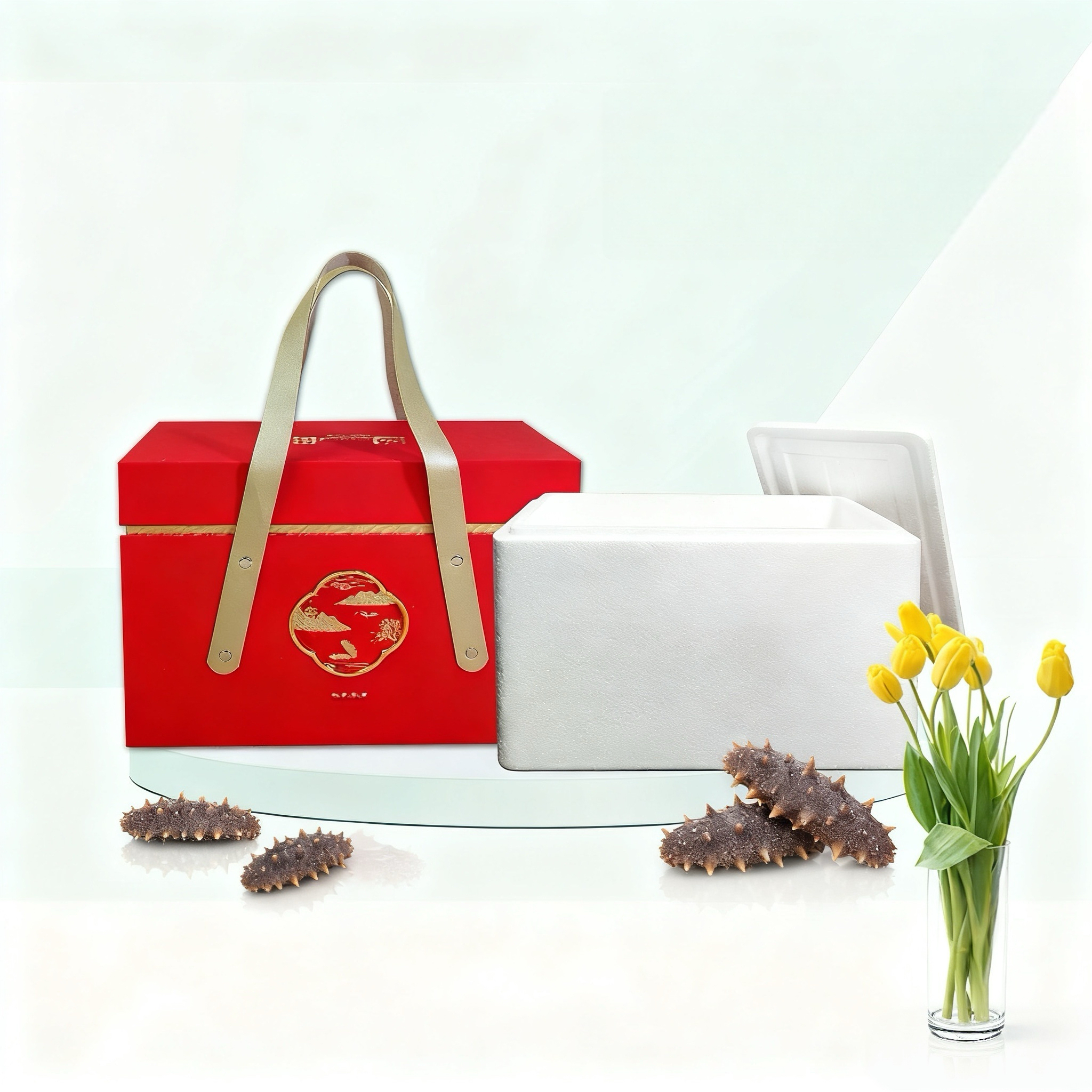 央珍即食海参大连鲜活鲜食辽参海生刺参深海速食礼盒包装一斤二斤