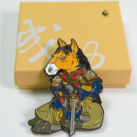 生肖马冰箱贴 2026丙午火马年动物文创 十二生肖 华夏甲胄 创意金属磁吸装饰【海峡书局 官方正版 48小时发货】