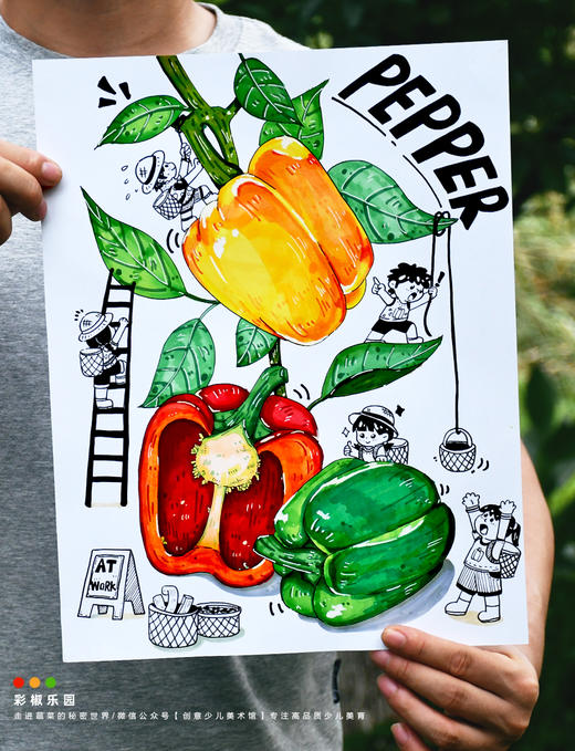 《彩椒探险记：走进彩椒的秘密世界》蔬菜写生【自动发货：下单后，点击手机短信中收到的链接，即可获取文件下载的链接；如有任何问题，可添加客服微信hm33268获得帮助】 商品图0