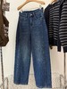 加绒牛仔裤比例分割线！~7密密绒拖地牛仔裤女秋冬新6款加绒宽松直筒阔腿裤 商品缩略图2