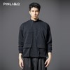 PINLI品立2025秋季新款宽松立领套头纯色卫衣可收缩下摆上衣男潮B253109097 商品缩略图0