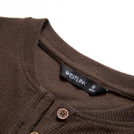 西遇撞色拼接假两件长袖T恤女冬季高弹修身显瘦内搭针织衫V3755290 商品图5