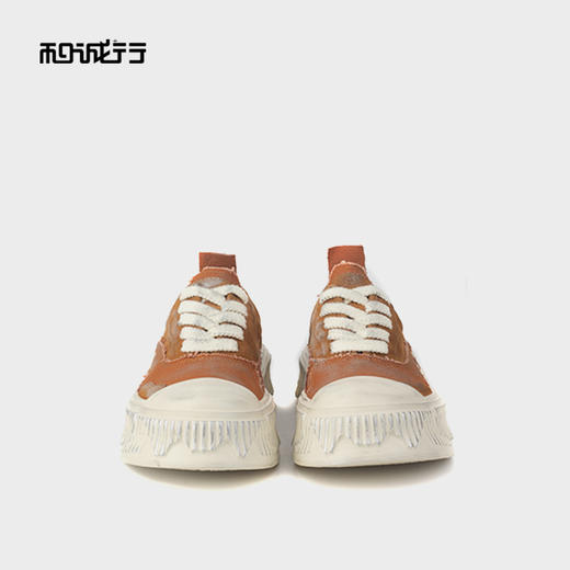 和诚行2025秋季新款复古做旧板鞋时尚百搭厚底轻便男式休闲鞋1050144 商品图2