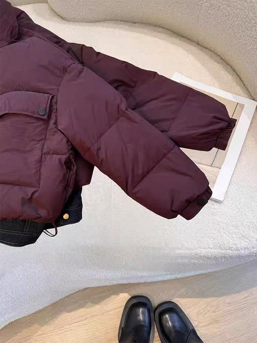 假两件【羽绒服】90%白鸭绒拼牛仔假两件短款宽松羽绒服-喜出 商品图3