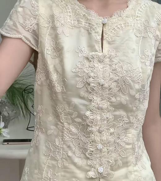11.11最后促，不参与退货 清仓处理（单件上衣）4654重工刺绣精致开叉单件短袖上衣-喜出 商品图2