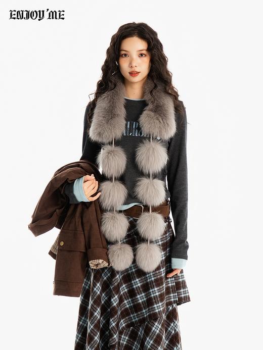 【门店同款】ENJOY冬季“游牧漫寻”字母撞色长袖T恤 167450222 商品图3