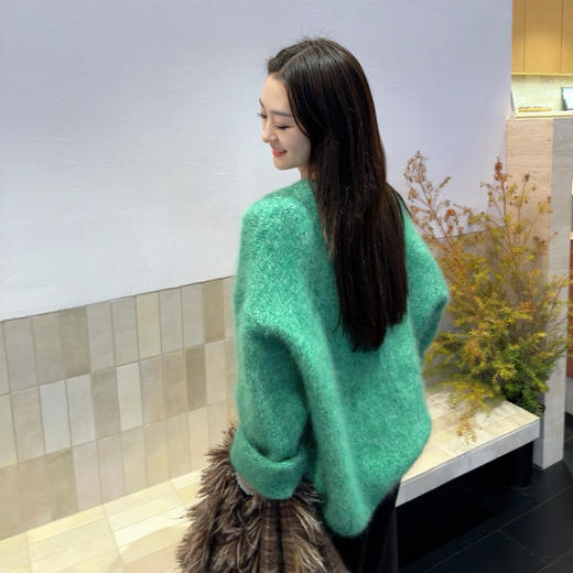 火桐hooton 繁花系列 圆领山羊绒拉绒套头衫 商品图4