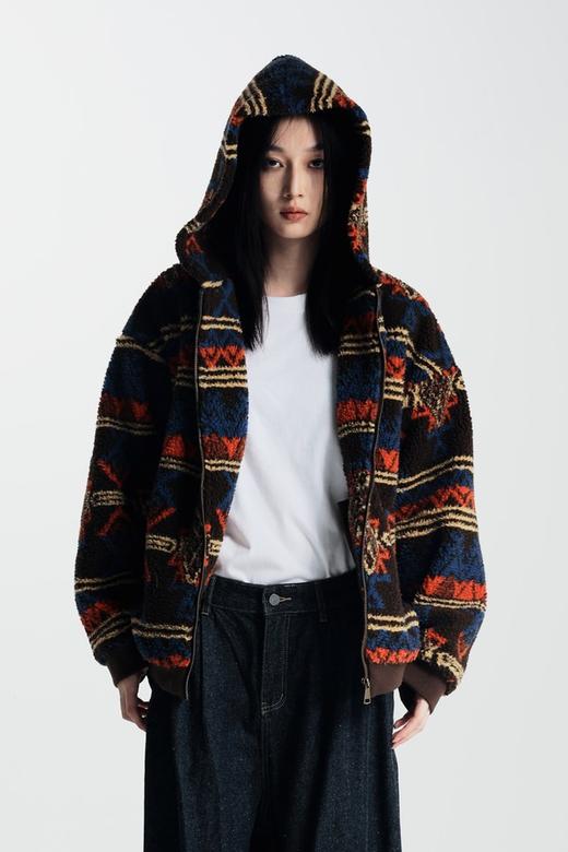 SIA SAYLOR 复古神秘图腾高级感厚实外套 21128 商品图0