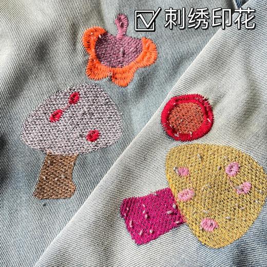彩色蘑菇刺绣牛仔裤（蕾姐穿M） 商品图7