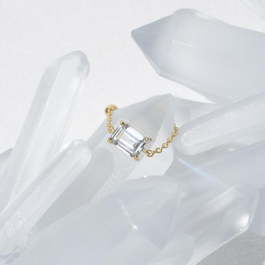 北京仓｜Crystal haze-Eterna-方形 金色 锆石 戒指［挪威设计师］ 商品图2