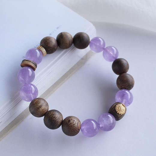 天然紫水晶海南绿奇楠沉香手串 JY 商品图3