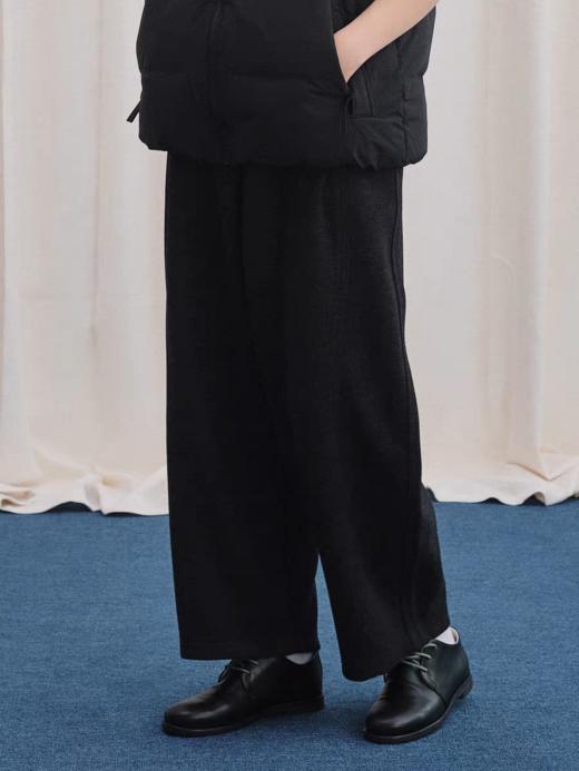 LIVINGTOWN/LT醋酸羊毛重磅阔腿弯刀裤 商品图1