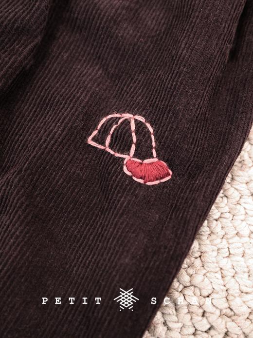 【20天左右发货-单笔实付满1680赠188，和田玉系列除外，无需加购和拍下】PETIT SCHAN小闪 好好干活儿 棉麻灯芯绒刺绣袖套 商品图3