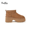 【梅花出品】帕奢利/LAMY人鱼厚底牛皮澳洲羊毛雪地靴HZ0036P 商品缩略图3