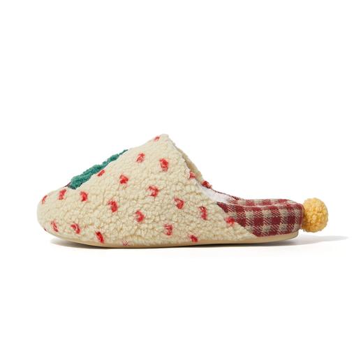 【亲子/情侣】男/女/童冬款新款卡通可爱狗狗萌趣圣诞树毛绒情侣款男女棉拖鞋【WG25110W/WG25110M/WG25506】 商品图4