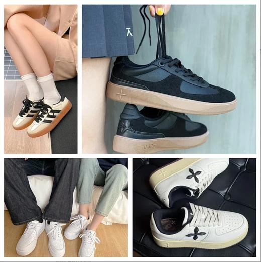 【空军粉的梦中“情鞋”】香港神鞋DS联名款空军系列~黑科技乳胶内胆空军板鞋新色上市！太适🈴秋天了🍂直接成为我鞋柜里的秘密武器！隐形增高+暴走不累👉作为街头ootd的扛把子！！ 商品图0