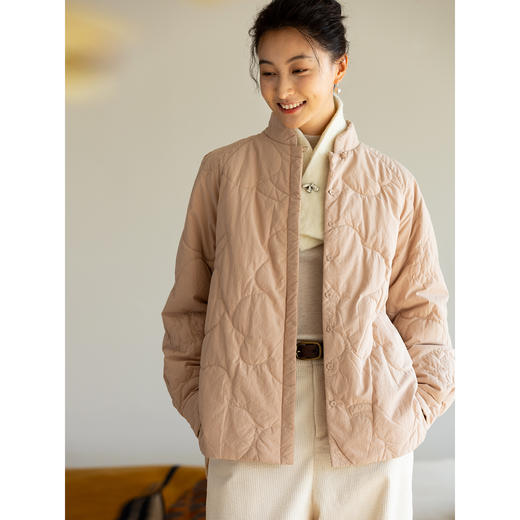 牧衣游原创 60支纯棉山野花机绣短棉服文艺质朴保暖棉衣 云絮织梦 商品图1